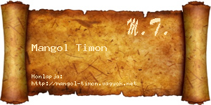 Mangol Timon névjegykártya